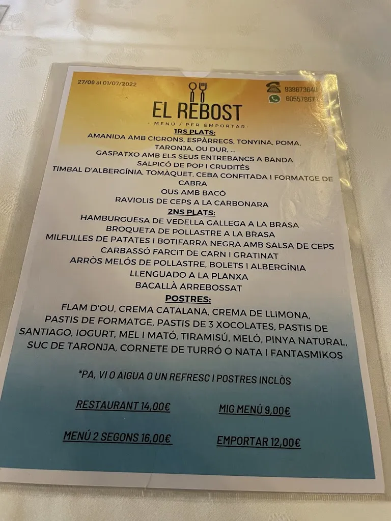 Menu_Restaurant El Rebost_Sant Celoni_image_3