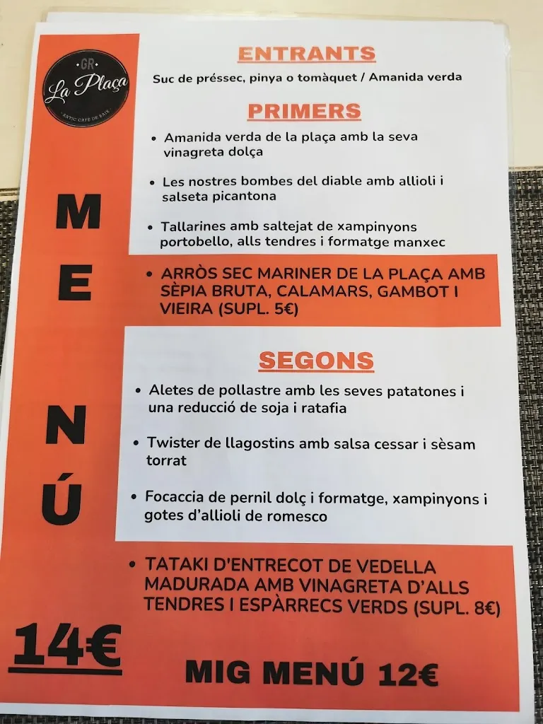 Menu_Bar Restaurant La Plaça/ gr5 /antic cafè d'abaix_Sant Feliu de Codines_image_2