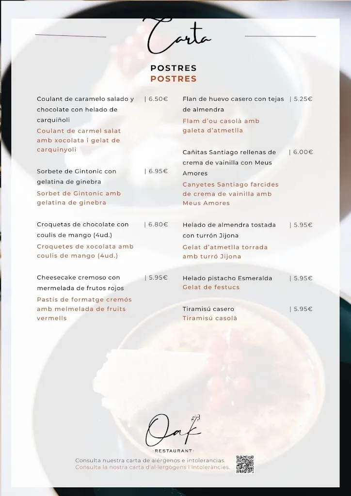 Menu_OAK Restaurant_Sant Esteve Sesrovires_immagine_4