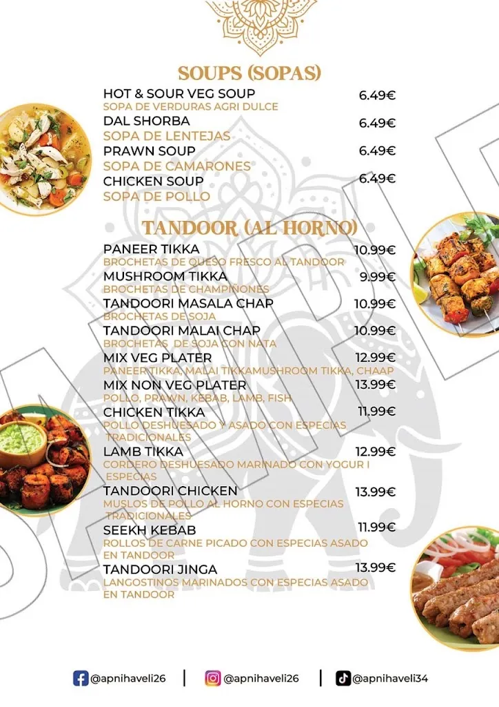 Menu_Apni Haveli_Sant Adrià de Besòs_image_1