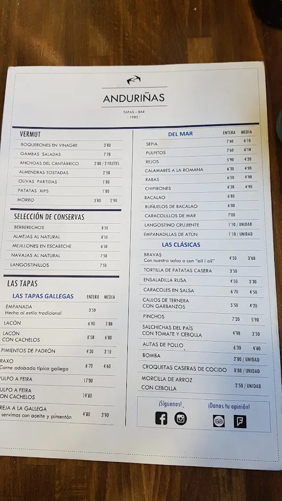 Menu_BAR ANDURIÑAS_Sant Adrià de Besòs_image_1