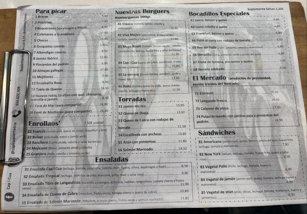 Cap i Cua ristorante a Sant Adrià de Besòs