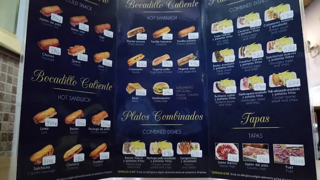 Menu_Bar Cerveseria La Playa_Sant Adrià de Besòs_immagine_1