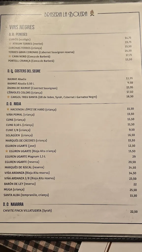 Menu_Braseria La Bolera_Sant Cugat del Vallès_image_1