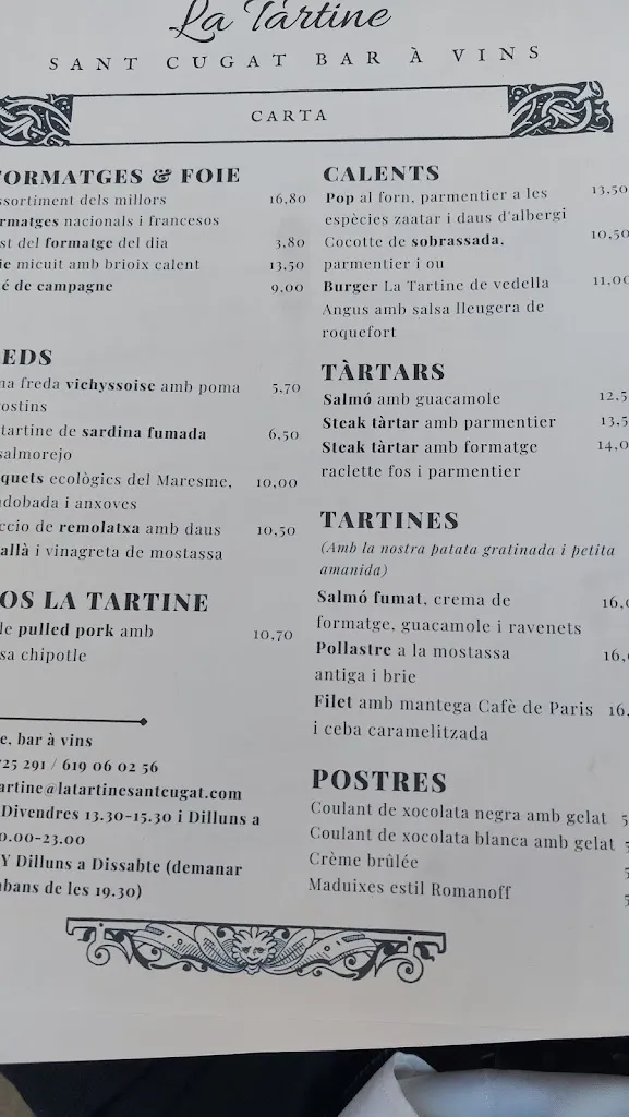 Menu_La Tartine_Sant Cugat del Vallès_image_4