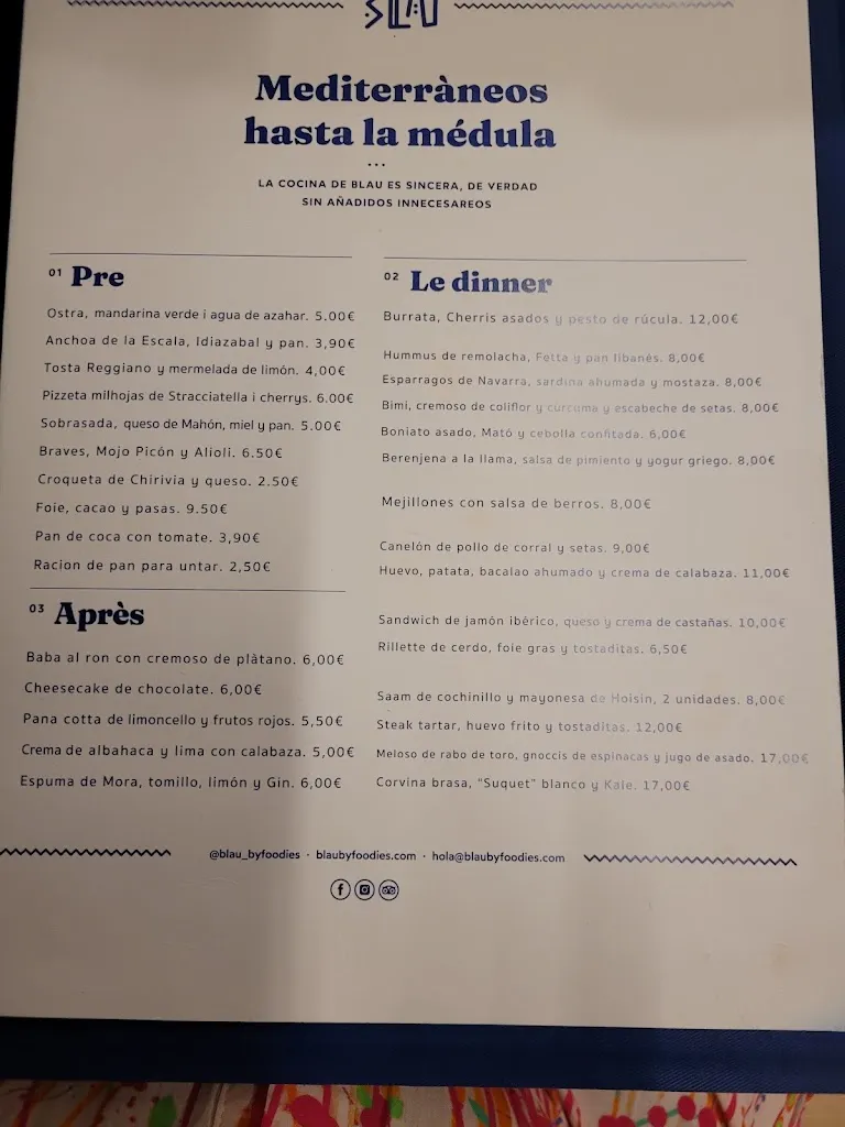 Menu_Restaurant Blau by Foodies_Sant Cugat del Vallès_image_2