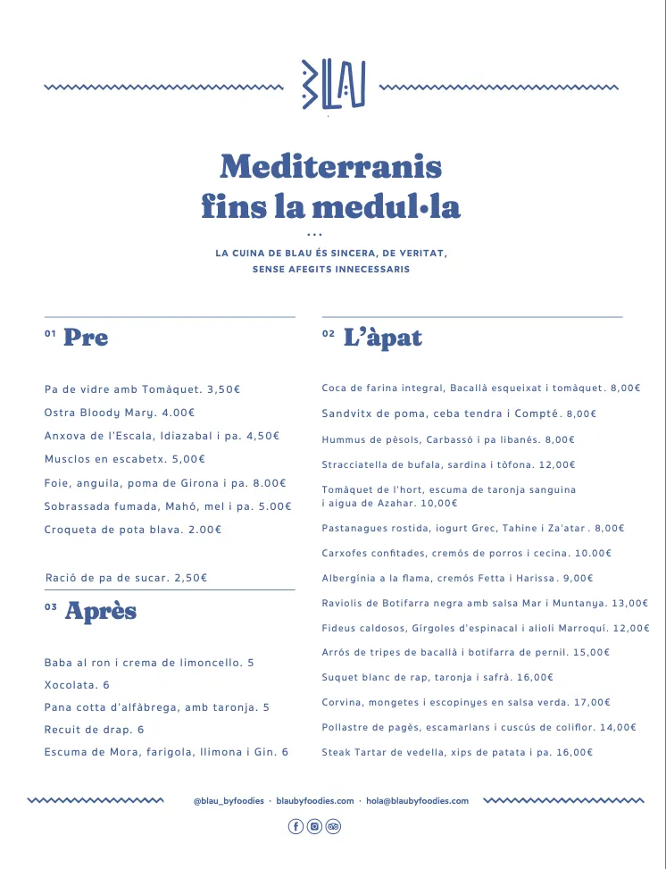 Menu_Restaurant Blau by Foodies_Sant Cugat del Vallès_image_4