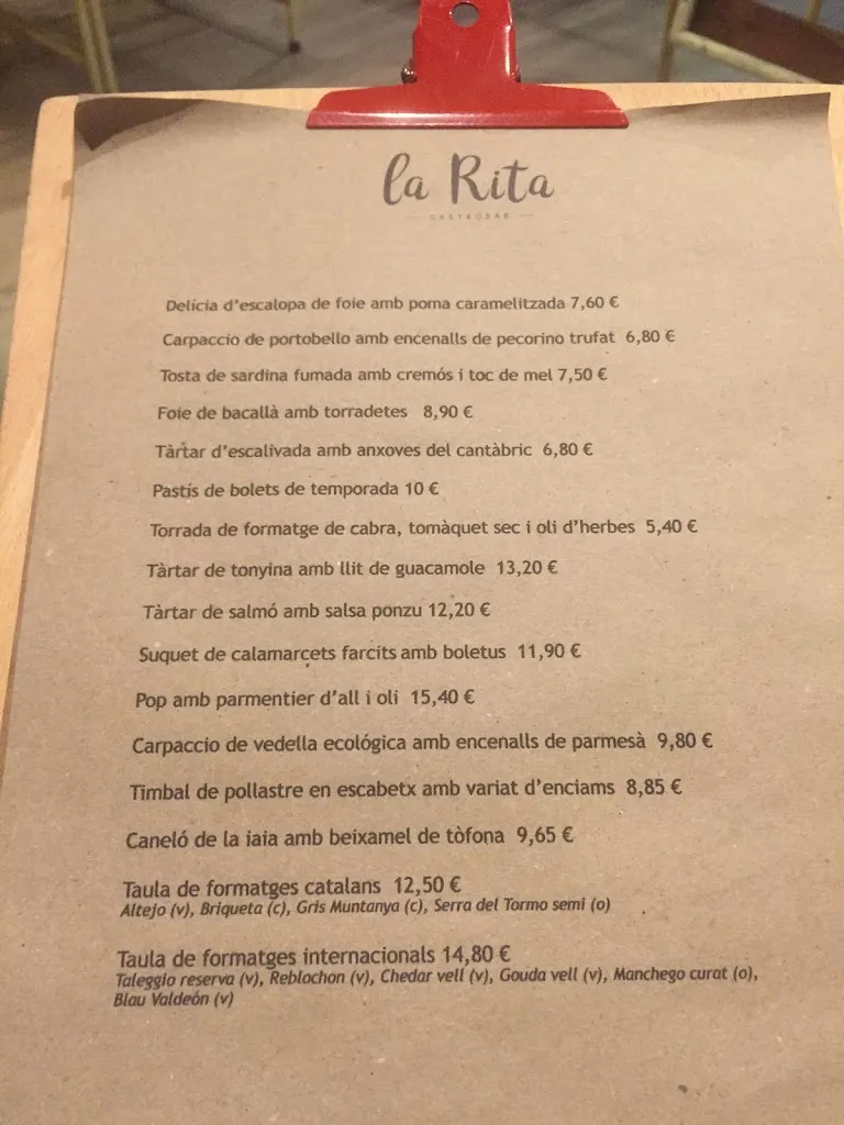Menu_La Rita Sant Cugat_Sant Cugat del Vallès_image_2