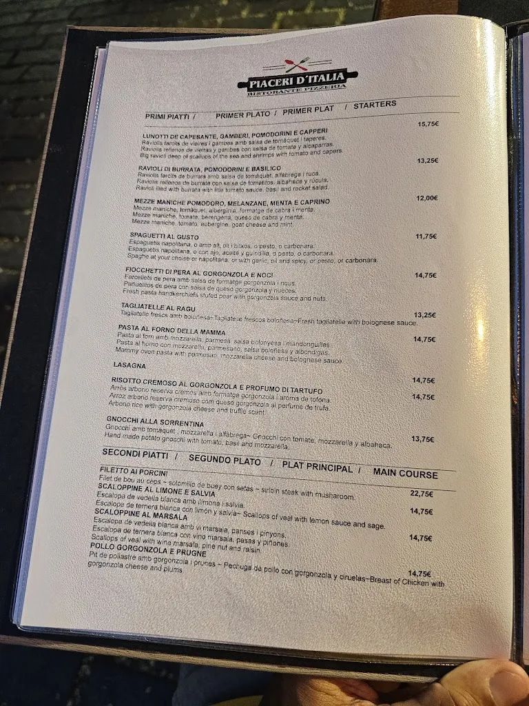 Menu_Restaurant Pizzeria Piaceri d’Italia_Sant Cugat del Vallès_image_1