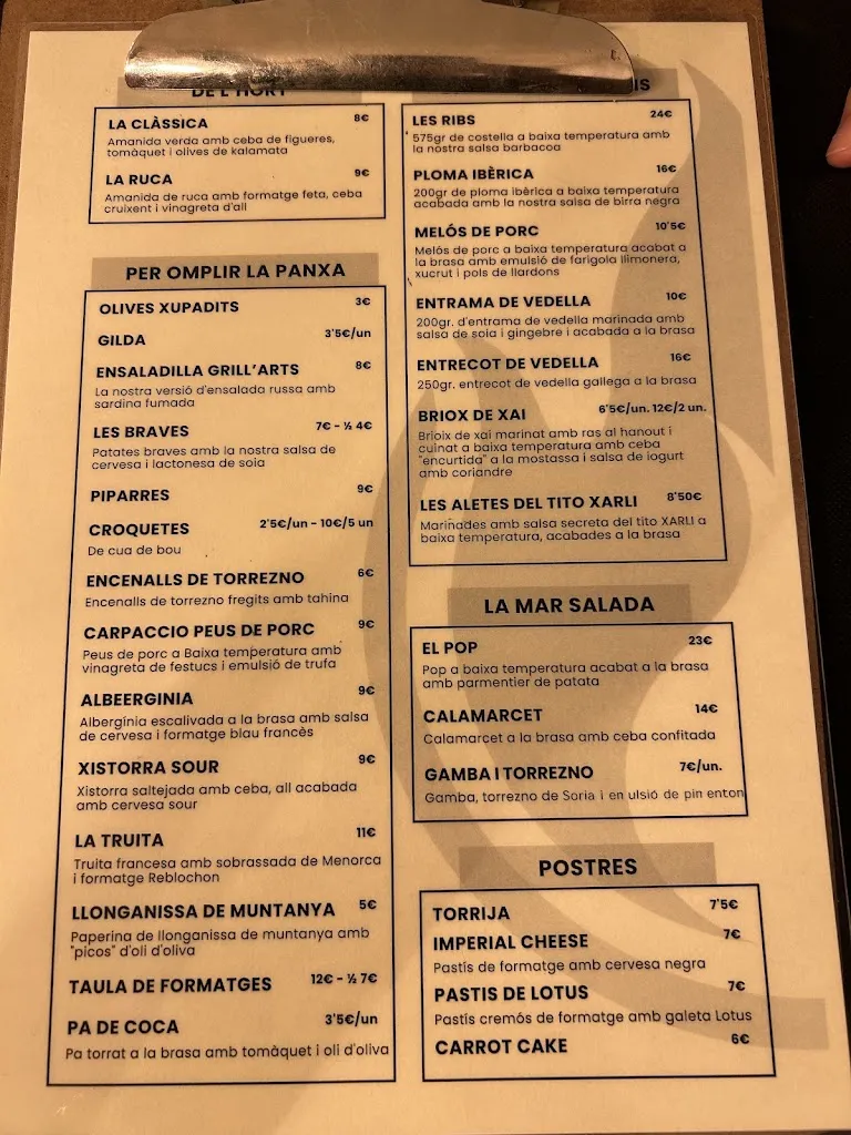 Menu_Grill'Arts_Sant Cugat del Vallès_image_1