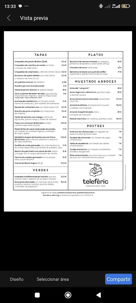 Menu_Restaurant Telefèric_Sant Cugat del Vallès_image_4