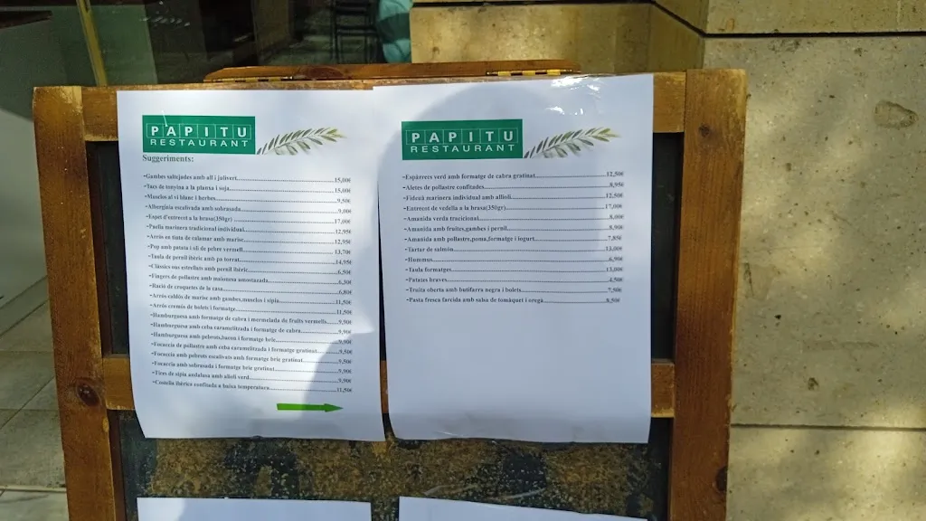 Menu_PAPITU RESTAURANT COLL FAVA SANT CUGAT_Sant Cugat del Vallès_image_3