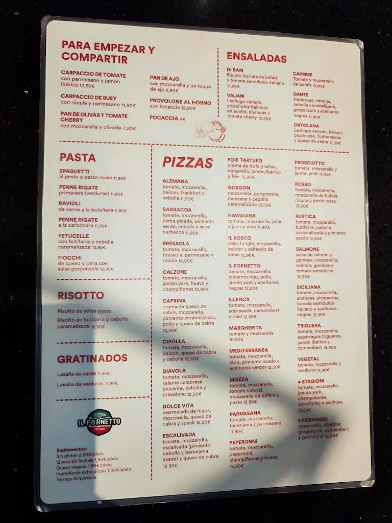 Menu_Restaurant Il Fornetto_Sant Cugat del Vallès_image_1