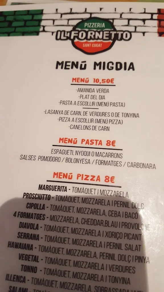 Menu_Restaurant Il Fornetto_Sant Cugat del Vallès_image_4