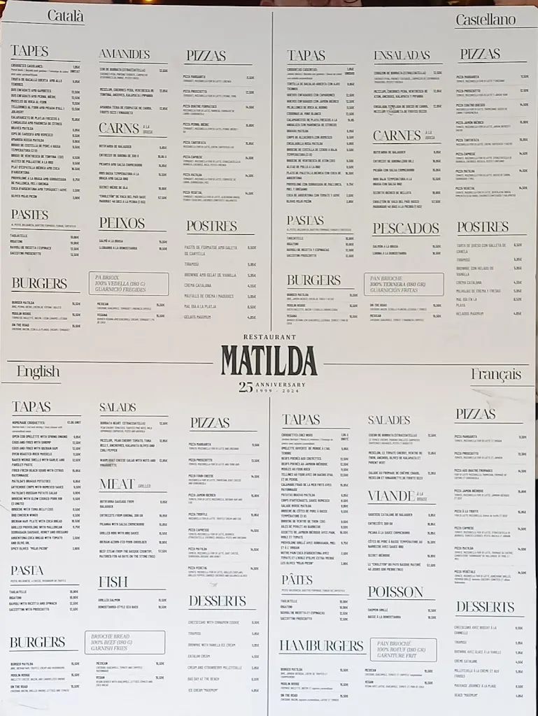 Menu_Matilda_Sant Cugat del Vallès_image_1