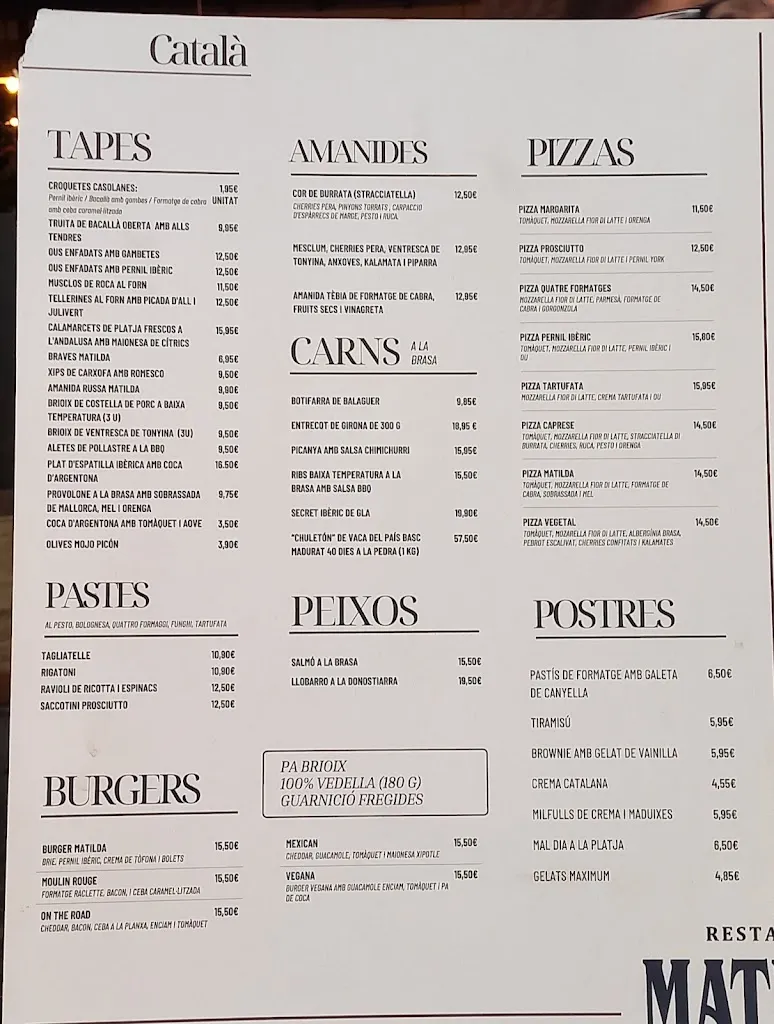 Menu_Matilda_Sant Cugat del Vallès_image_3