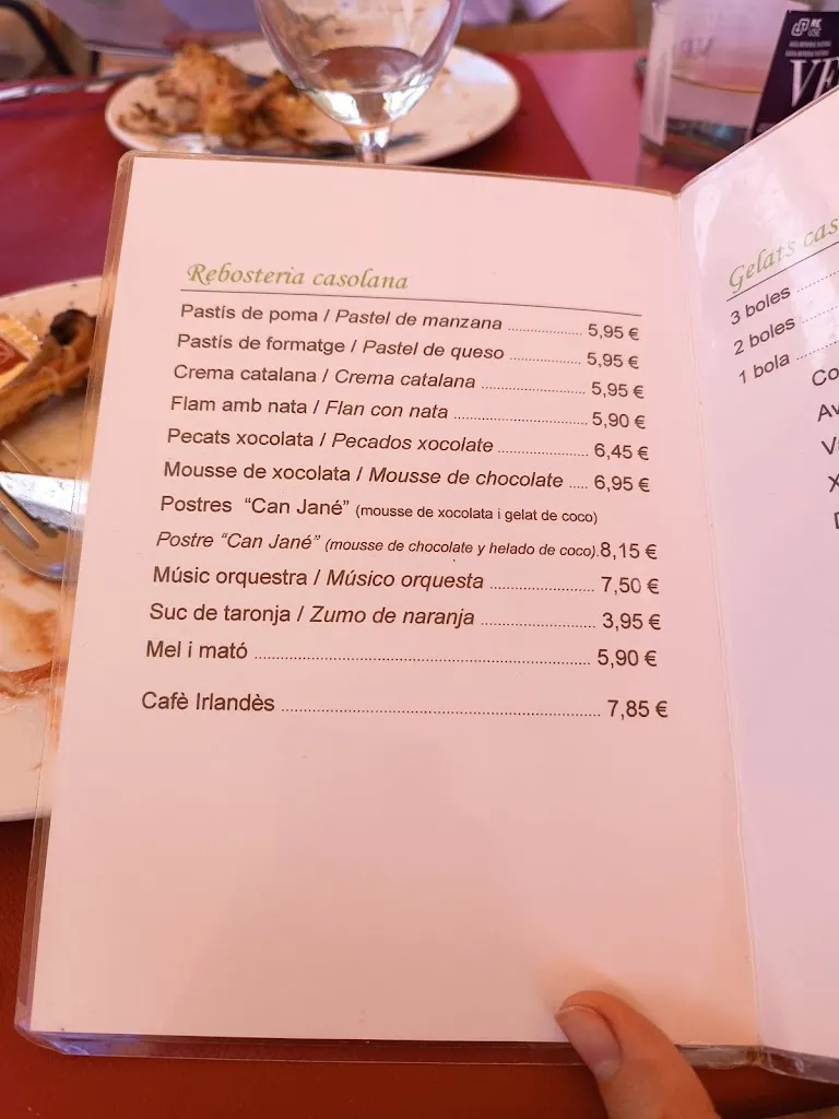 Menu_Restaurant Masia Can Jané - Cuina Catalana i Calçotada a Collserola, Barcelona._Sant Cugat del Vallès_image_2