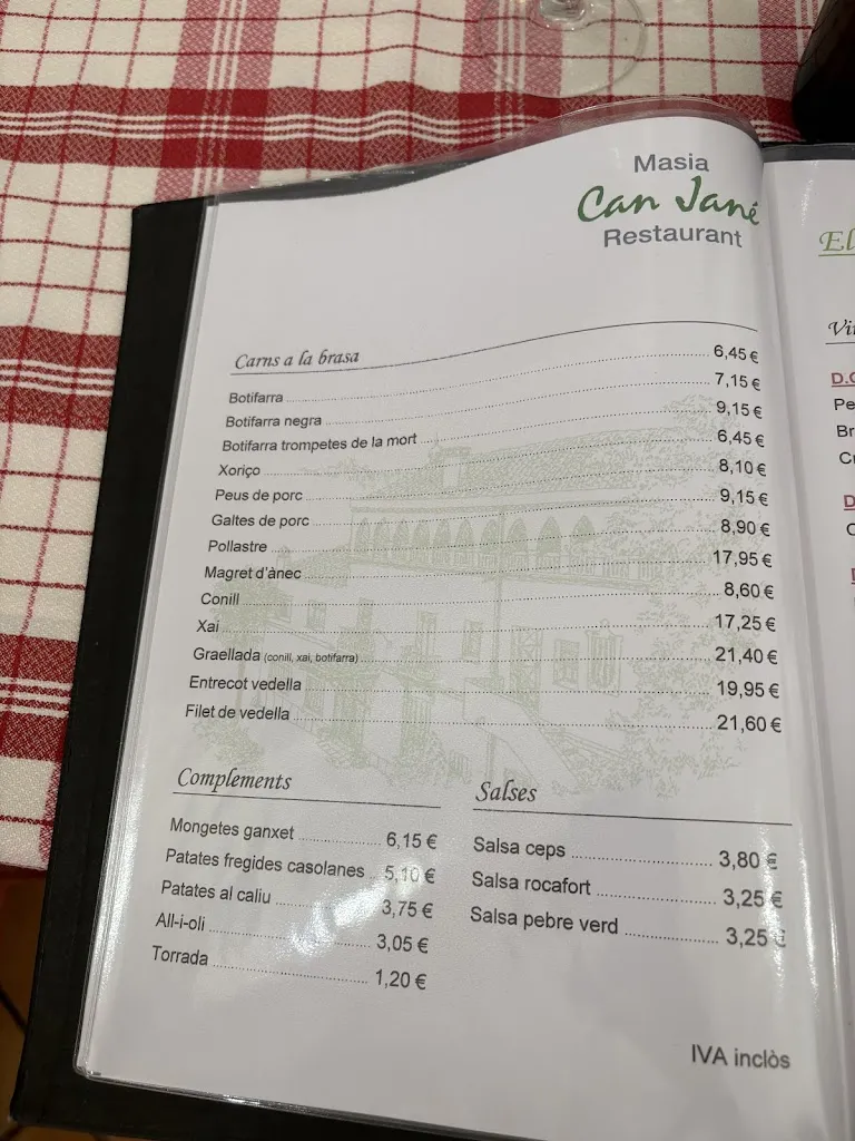 Menu_Restaurant Masia Can Jané - Cuina Catalana i Calçotada a Collserola, Barcelona._Sant Cugat del Vallès_image_3