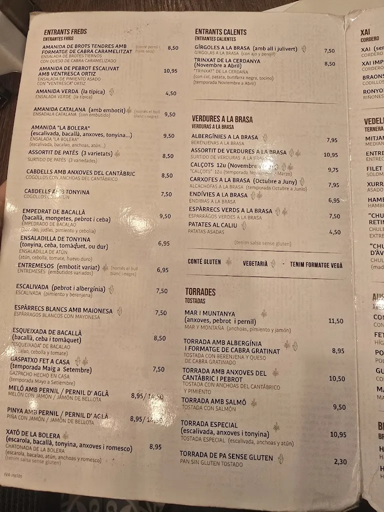 Menu_Restaurant Brasería La Flama de La Bolera_Sant Cugat del Vallès_immagine_1