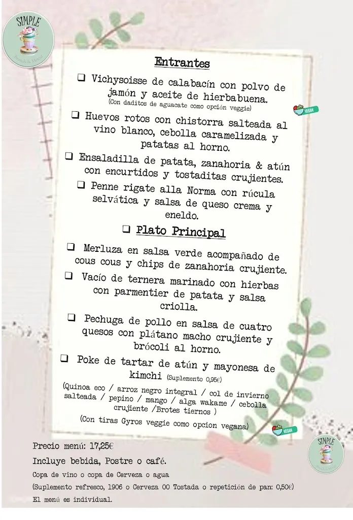 Menu_Simple Brunch | Bar Restaurante Sant Boi_Sant Boi de Llobregat_image_3