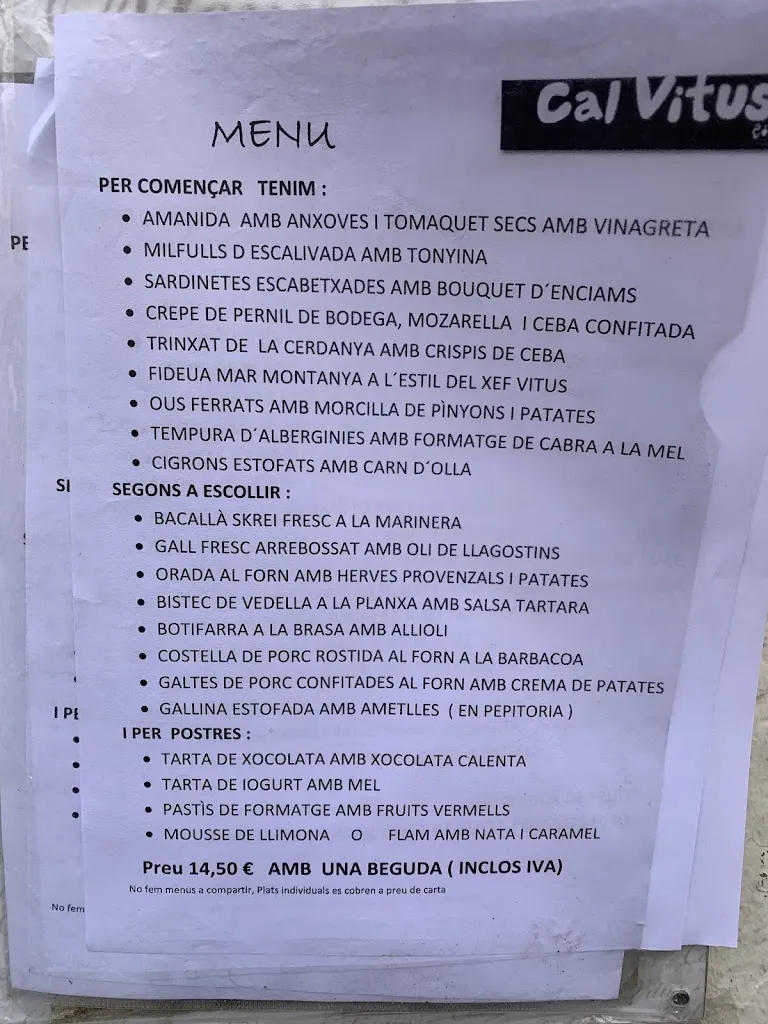 Menu_Cal Vitus_Sant Boi de Llobregat_image_1