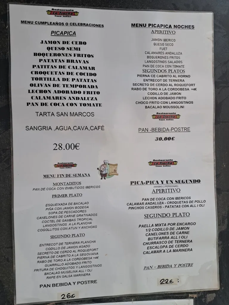 Menu_Restaurant La Trocha_Sant Boi de Llobregat_image_1