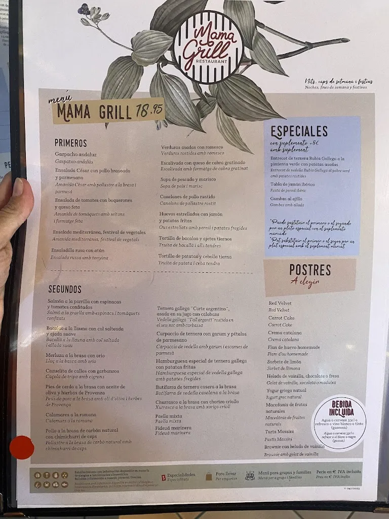 Menu_Mama Grill Restaurante_Sant Boi de Llobregat_immagine_1