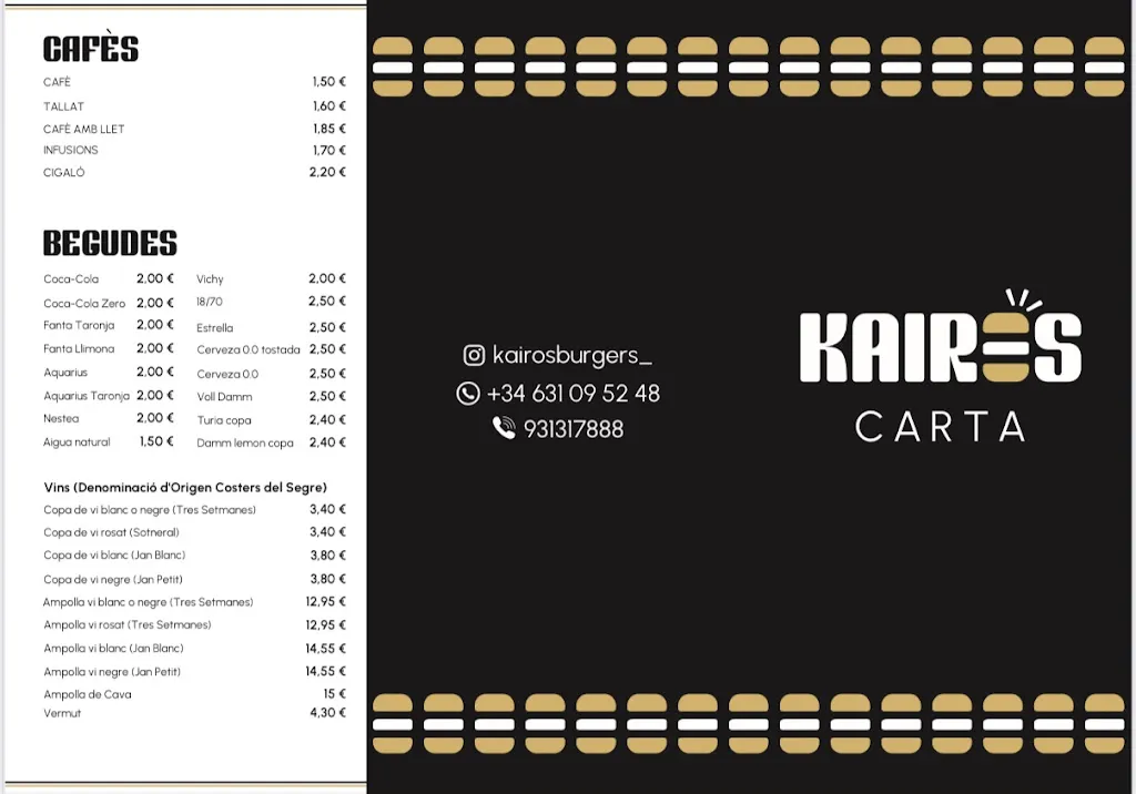 Menu_Kairós Burgers_Sant Julià de Vilatorta_image_2