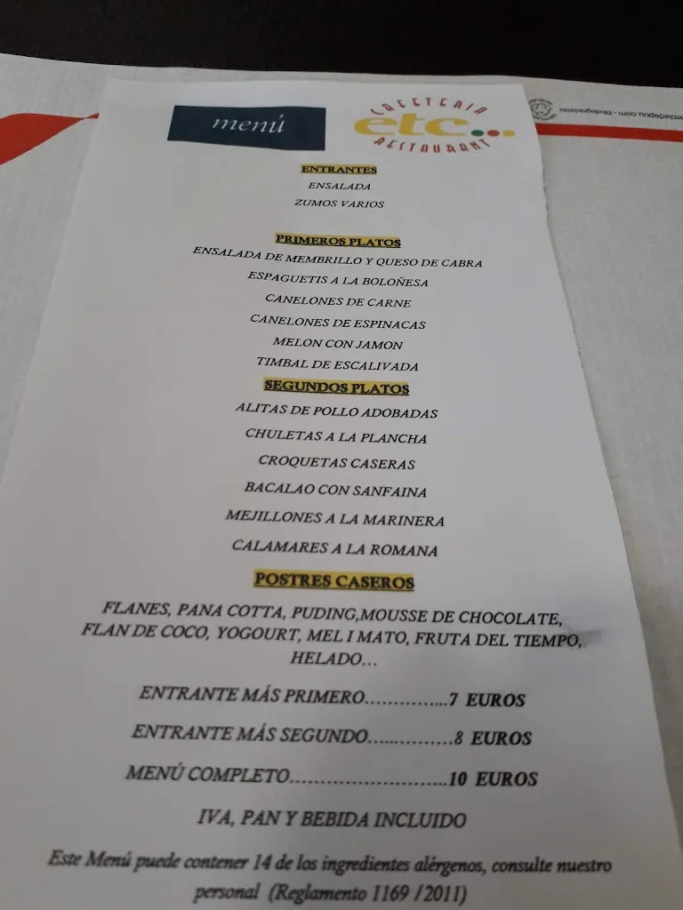 Menu_Cafeteria Etc Restaurant_Sant Joan de Vilatorrada_image_2