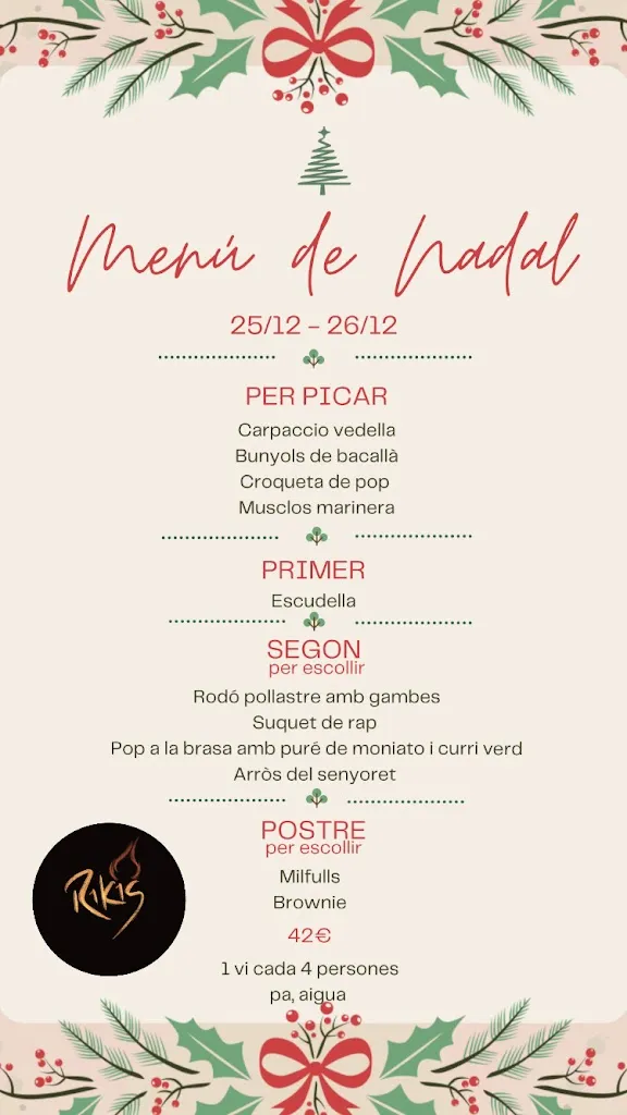 Menu_Restaurant Riki’s_Sant Joan de Vilatorrada_image_1