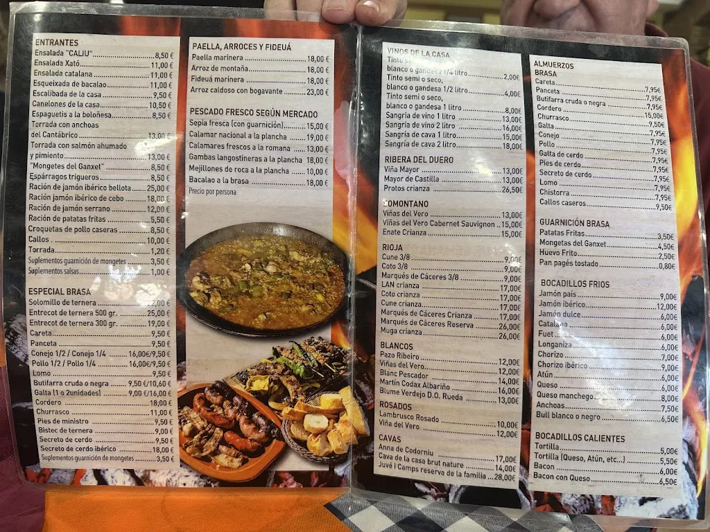 Menu_Braseria restaurant El Caliu_Sant Llorenç Savall_image_4