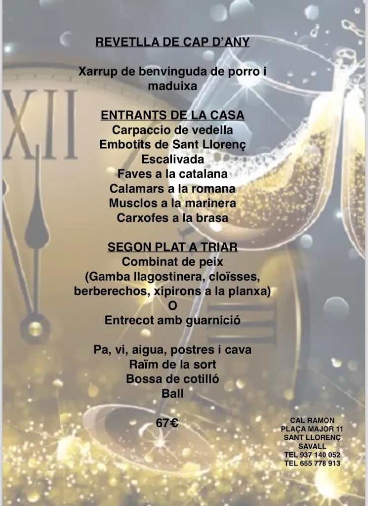 Menu_Restaurant Cal Ramon_Sant Llorenç Savall_image_4
