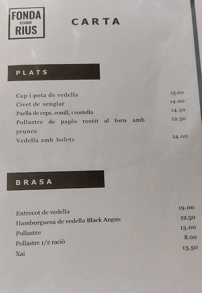 Menu_Restaurant Fonda Rius_Sant Llorenç Savall_image_3