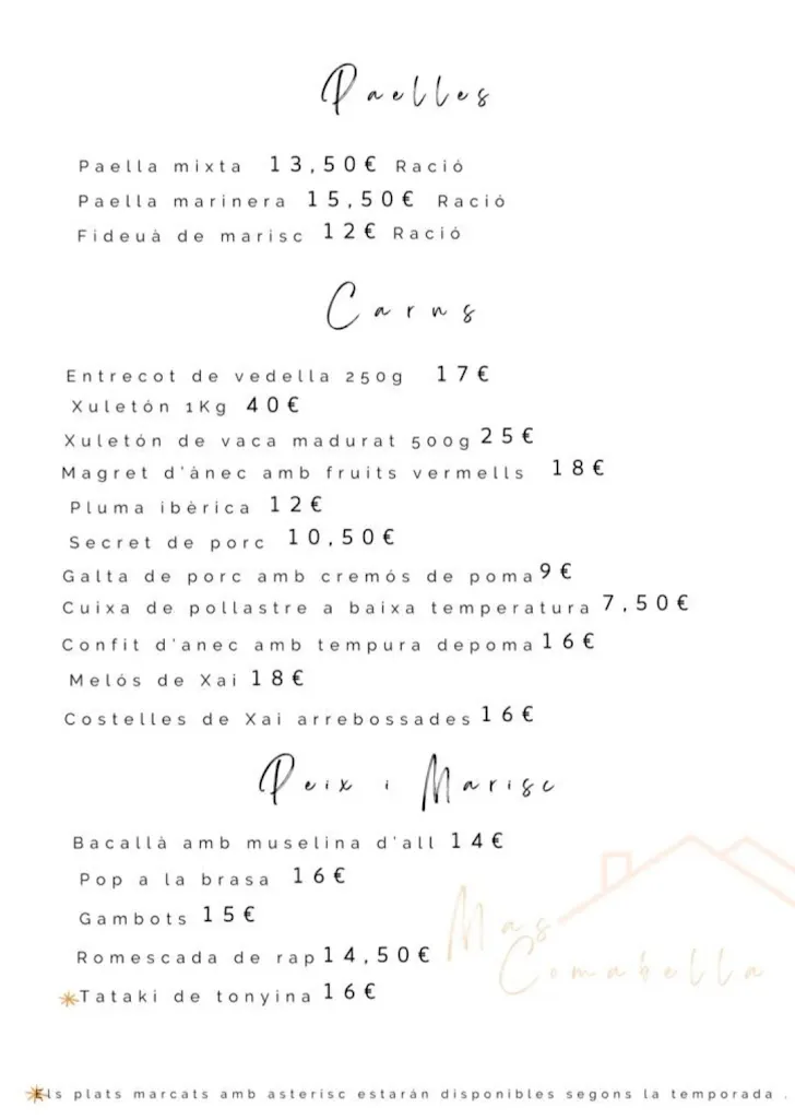 Menu_Masia Mas Comabella_Sant Llorenç Savall_image_4