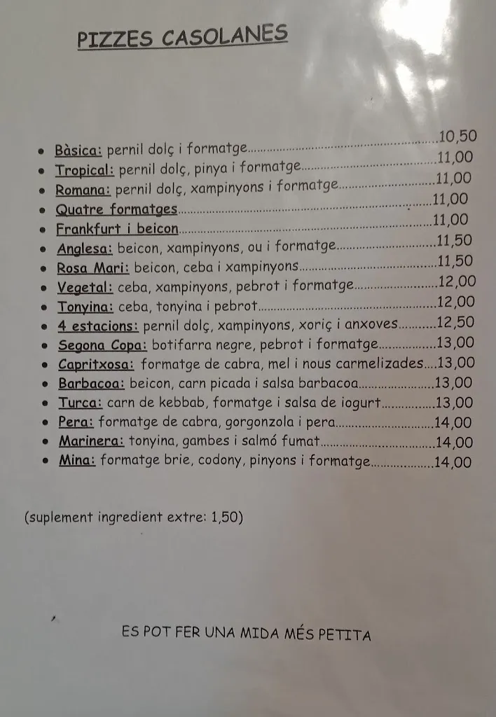 Menu_Bar Pizzeria segona copa_Sant Llorenç Savall_image_1