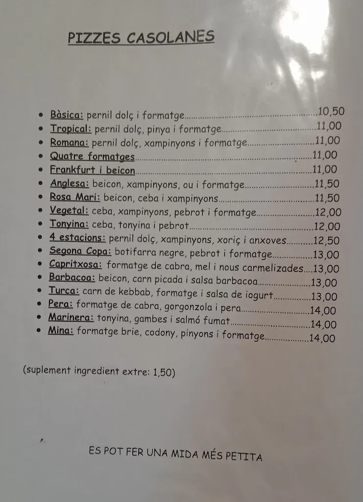 Menu_Bar Pizzeria segona copa_Sant Llorenç Savall_image_2