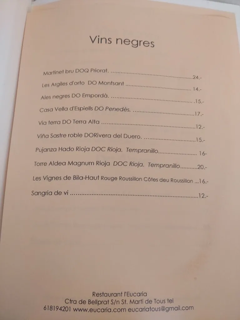 Menu_Restaurant L'Eucaria_Sant Martí de Tous_image_3