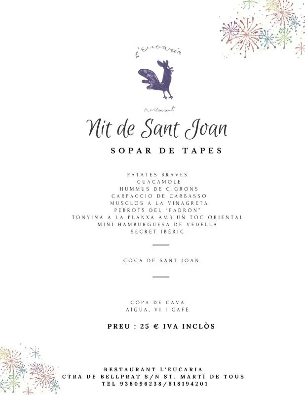 Menu_Restaurant L'Eucaria_Sant Martí de Tous_image_4