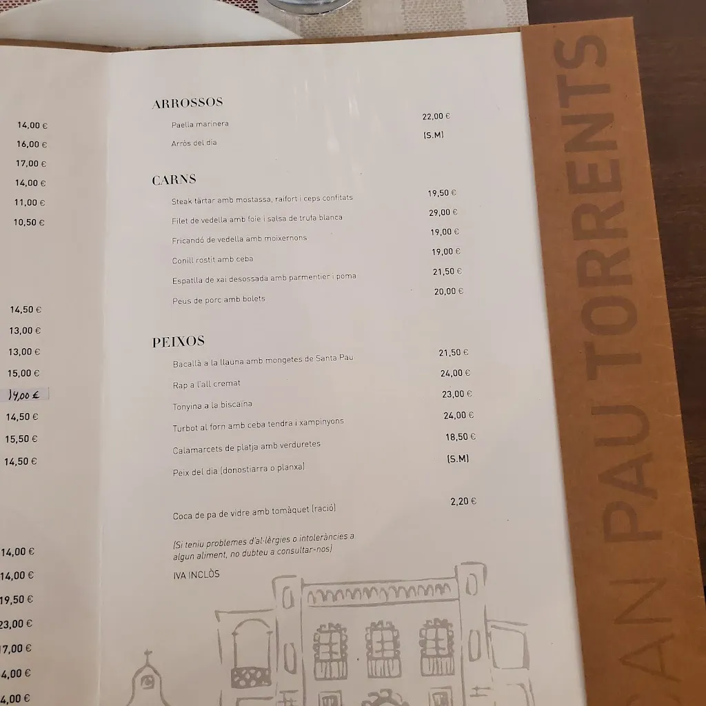 Menu_Can Pau Torrents_Sant Joan Despí_image_2