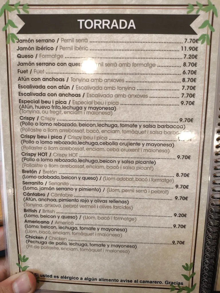 Menu_Bar-restaurant beu i pica_Sant Joan Despí_immagine_4