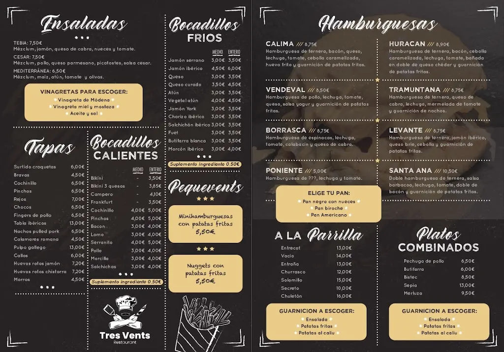 Menu_Tres Vents Restaurant_Sant Joan Despí_immagine_1