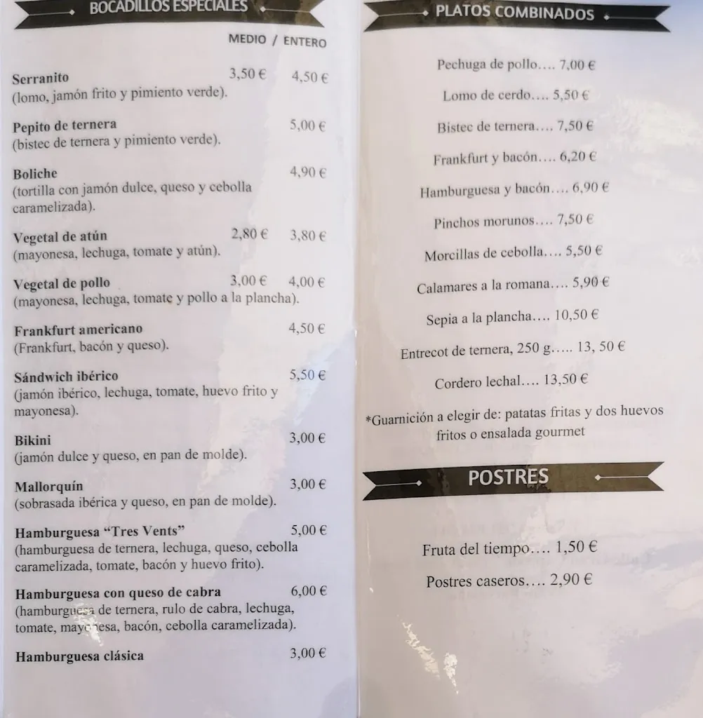 Menu_Tres Vents Restaurant_Sant Joan Despí_immagine_2