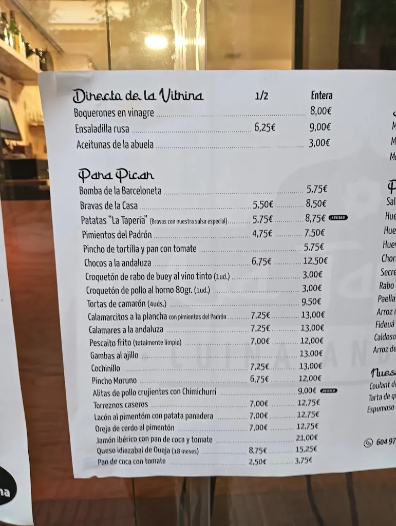 Menu_La Tapería: cuina andalusa_Sant Joan Despí_image_3