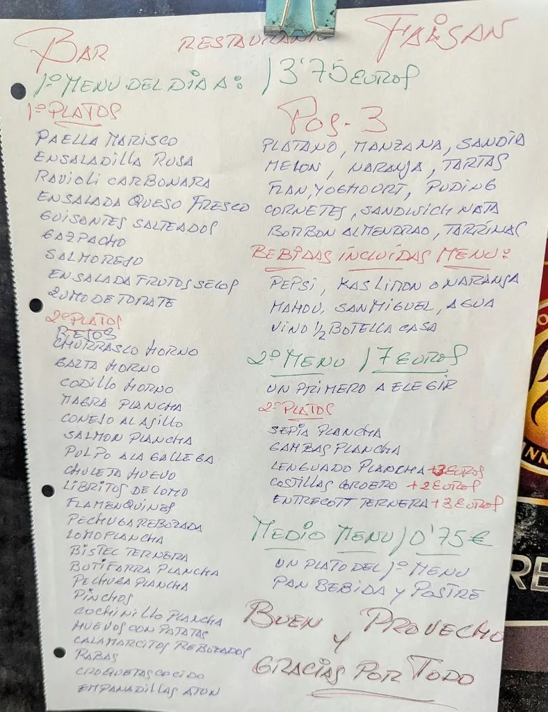 Menu_El Faisán_Sant Joan Despí_image_1