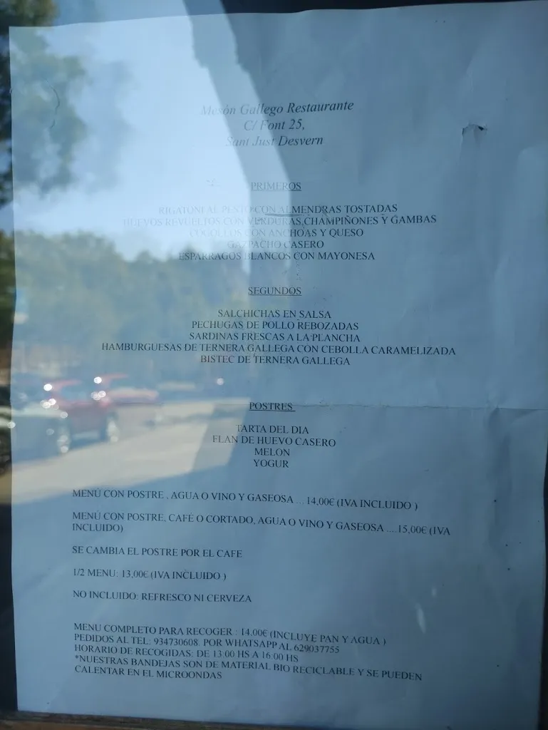 Menu_Restaurant Mesón Gallego_Sant Just Desvern_image_1