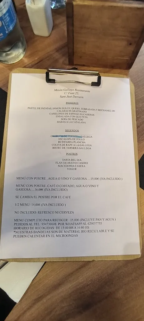 Menu_Restaurant Mesón Gallego_Sant Just Desvern_image_4