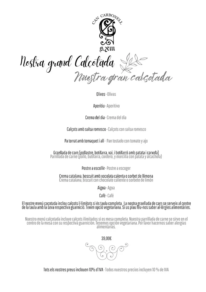 Menu_Can Carbonell_Sant Just Desvern_image_1