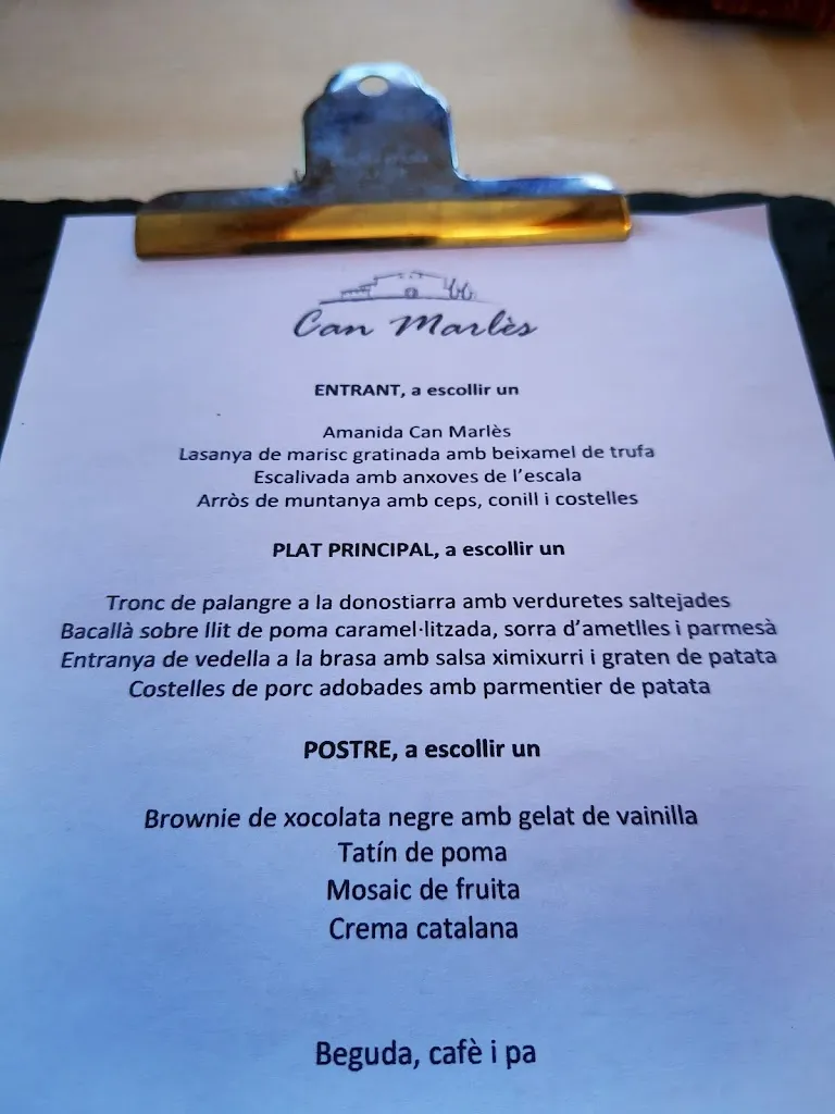 Menu_Restaurant Can Marlès_Sant Just Desvern_image_1