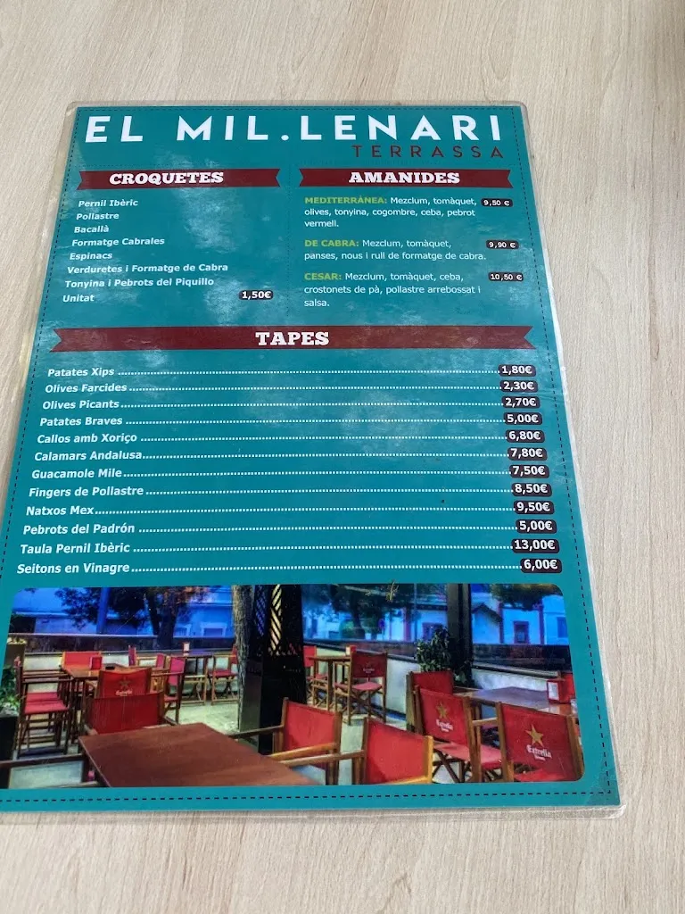 Menu_Bar Terrassa Mil·lenari_Sant Just Desvern_image_1