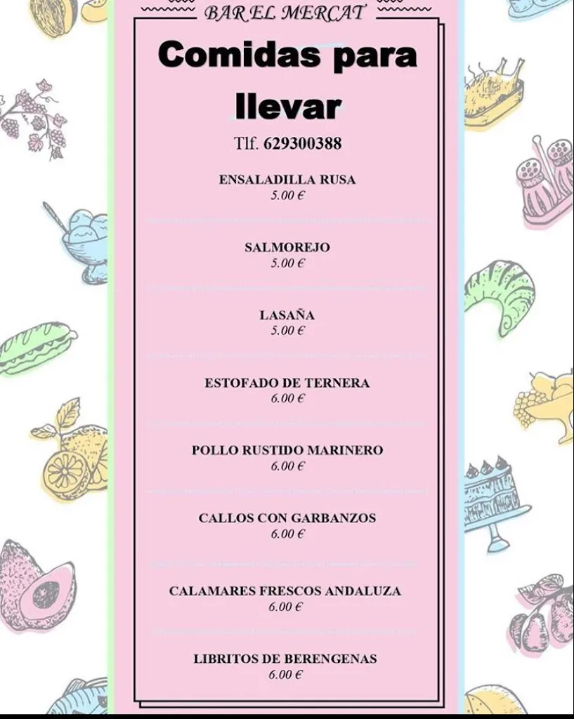 Menu_Bar el Mercat Sant Just_Sant Just Desvern_immagine_2